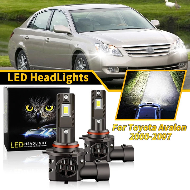 

2pcs 9005 High Brightness Long Lifespan Error-Free LED Headlamp Bulb Fit For Toyota Avalon 2000-2007 HI/LO Beam HB3 Headlight