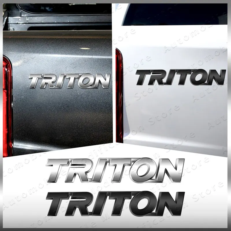 3D ABS Plastic Decor Letter Logo Emblem Rear Trunk Decals Sticker For Mitsubishi L200 Triton Auto Accessories