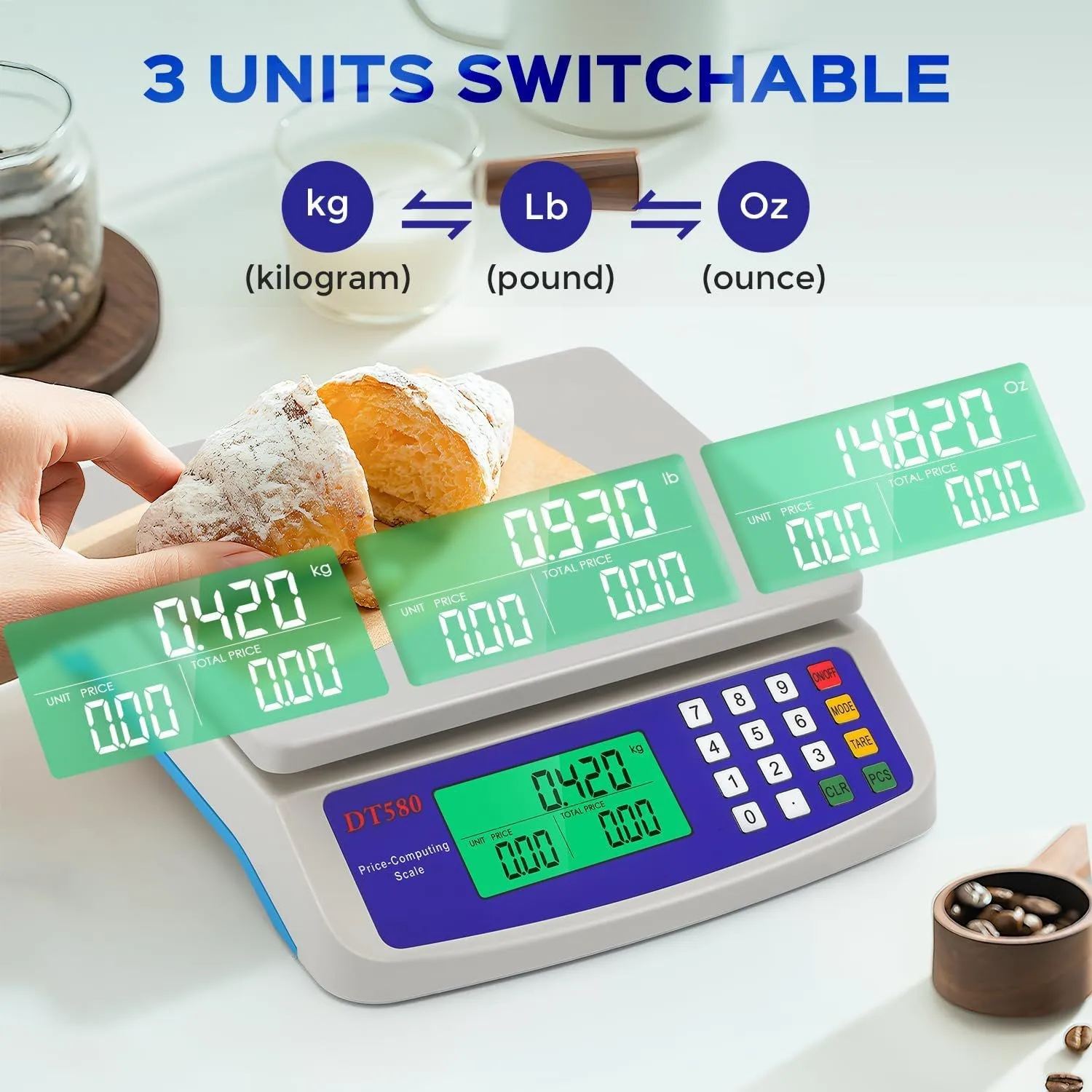 30KG /1G Precision  LCD Digital Scale Electronic Balance Weight Scale Plastic Weight Scale Accuracy Weight Balance Food Scales