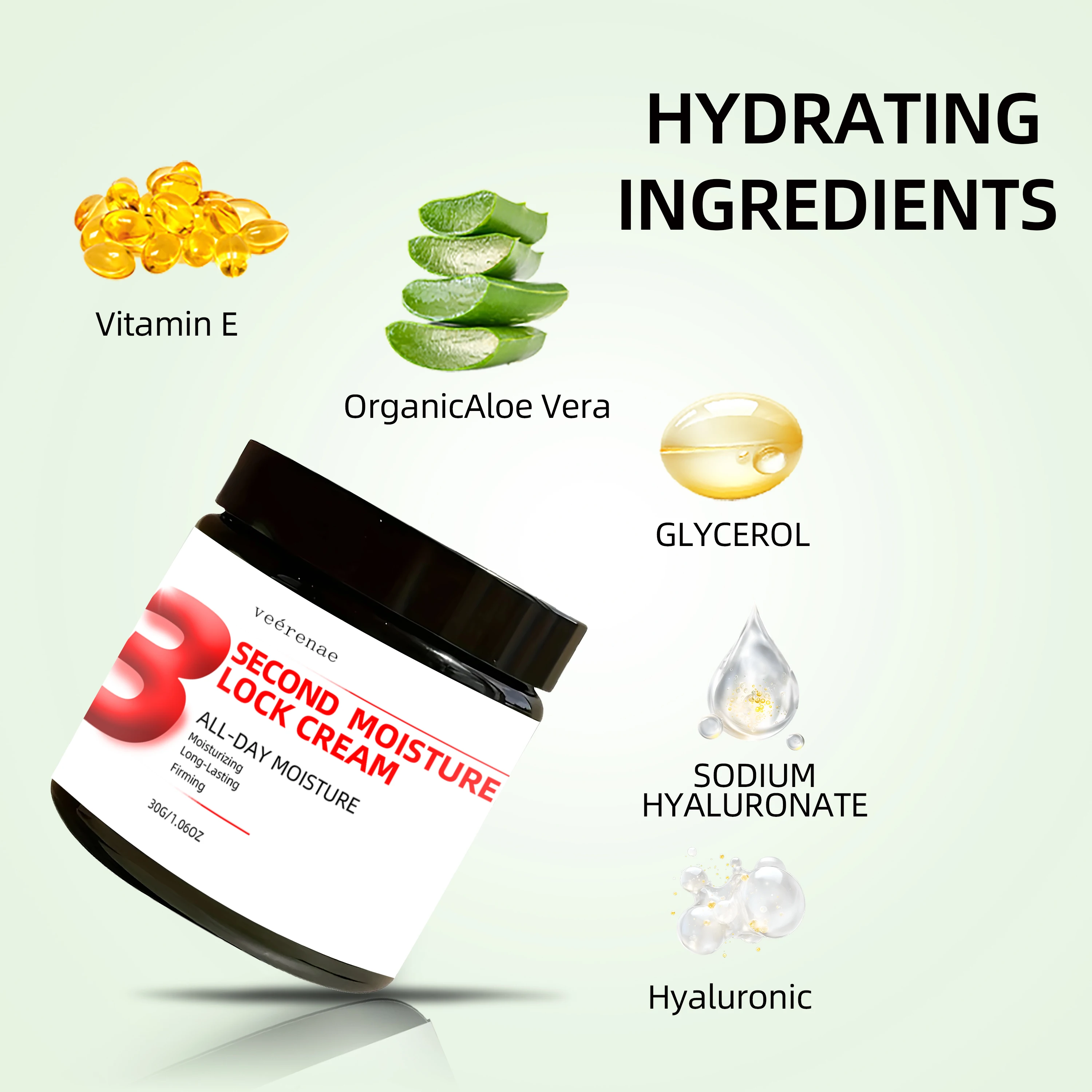 3-Second Moisture Lock Cream - Instant Hydration Lock, 24H Long-Lasting Nourishment, Lightweight & Non-Greasy Deep Moisturizing