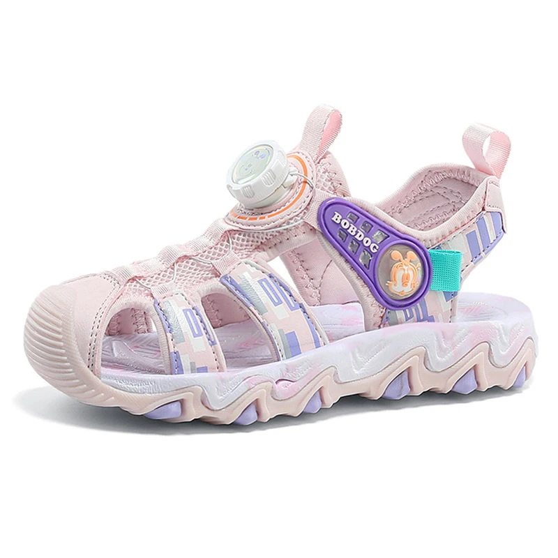 

Children's Shoes 2024 Summer New Brand Girls' Sandals Boys' Beach Shoes Closed-toe Anti Collision Casual Sports Sandals