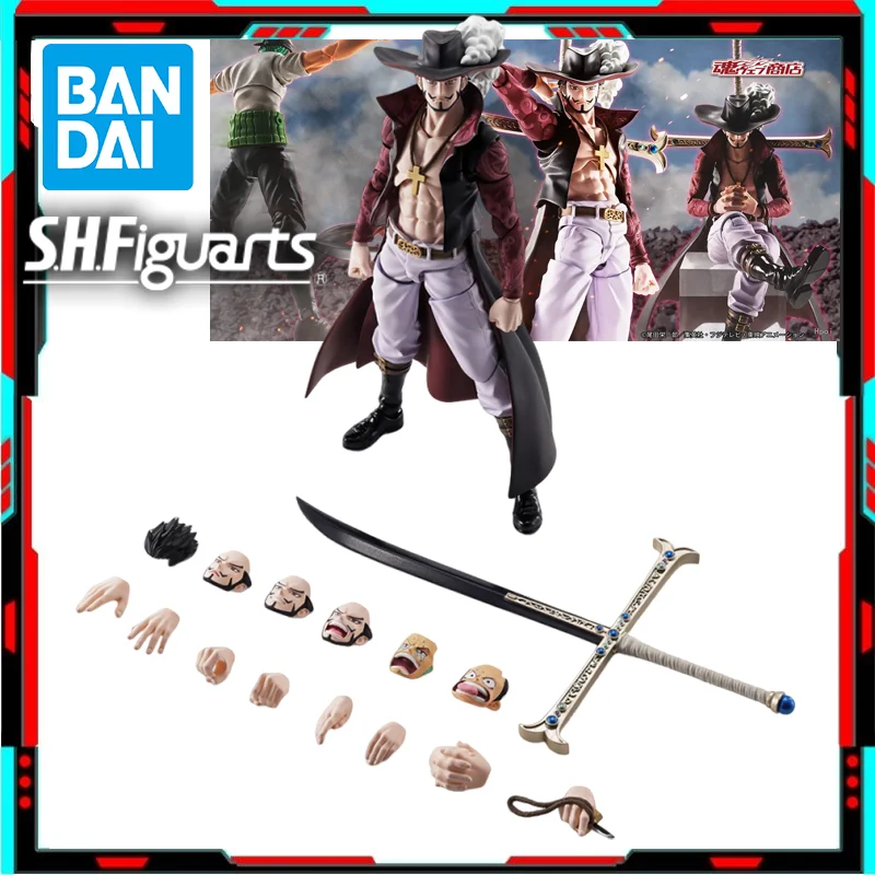 

Original Bandai S.H.Figuarts One Piece Dracule Mihawk Action Figure Anime Model Collectible Toys Gift PSL