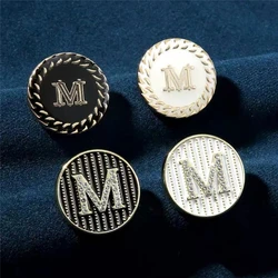 10pcs M Letter Fashion Designer Buttons for Clothing Sewing Accessories  Luxury Rhinestone Women's Clothing Decorative Buttons