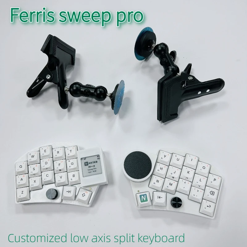 Ferris Sweep Pro Split Keyboard Custom Wireless Low Profile Touchpad Bracket KnobKeyboard Gaming and Office Mechanical Keyboard