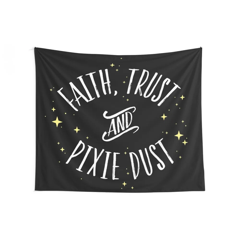 Faith Trust and Pixie Dust // Peter Pan Tshirt Tapestry Decoration Bedroom Wallpaper Bedroom Wall Decor Hanging Tapestry