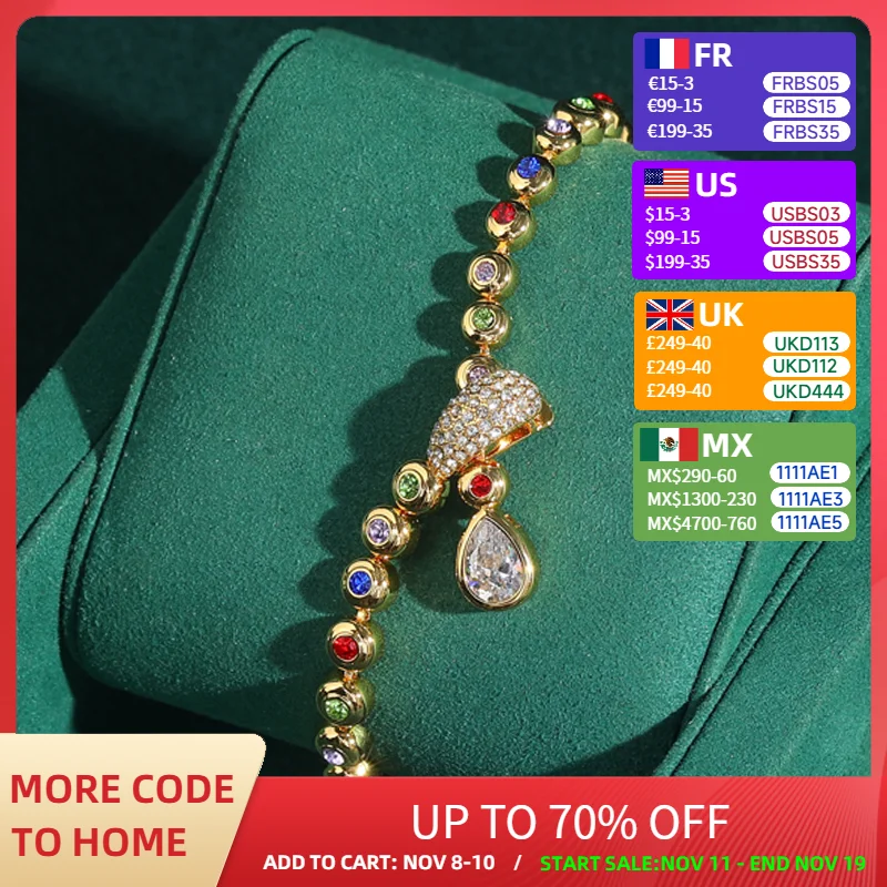 

Vintage Gold Color Bracelet Colorful Rhinestone Snake Head Charms For Woman Luxury Girlfriend Gift Bridesmaid Accessories 2025