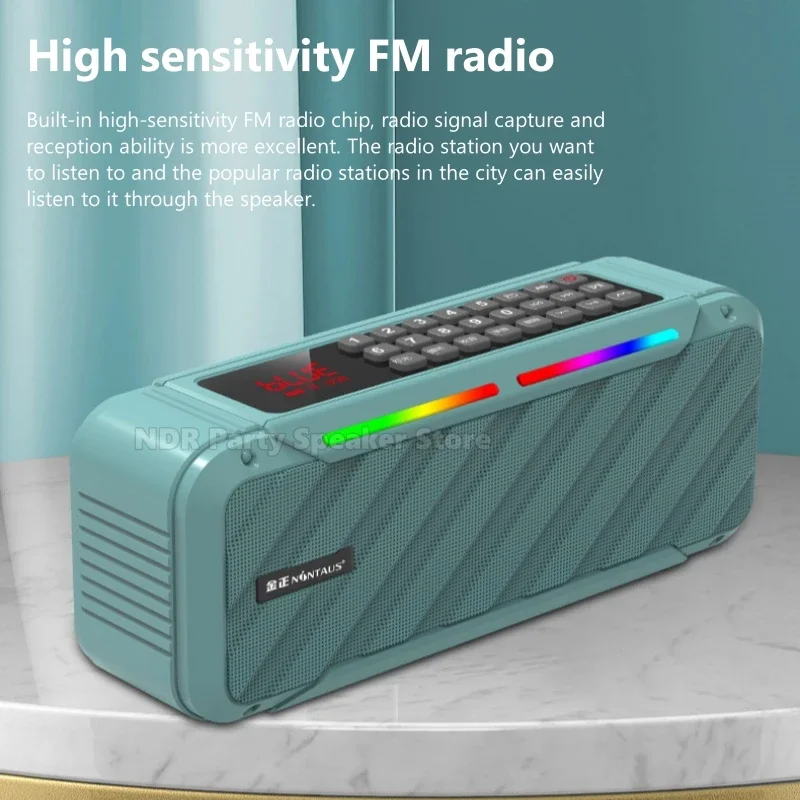 20W ไร้สายแบบพกพาลําโพงบลูทูธขนาดเล็กกล่องดิจิตอลตามความต้องการวิทยุ Fm ลําโพง USB TF Card Player สําหรับโทรศัพท์เพลง Walkman