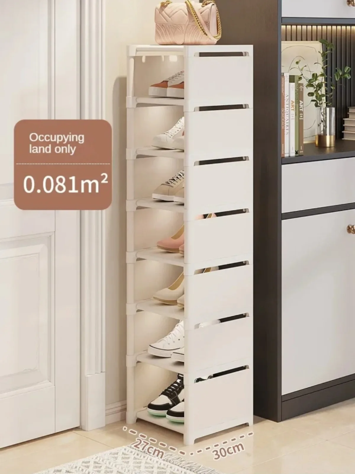 

Органайзер для обуви, многослойная штабелируемая подставка для домашнего хранения в общежитии, настенный угловой органайзер «сделай сам», экономия места, регулируемый органайзер для обуви