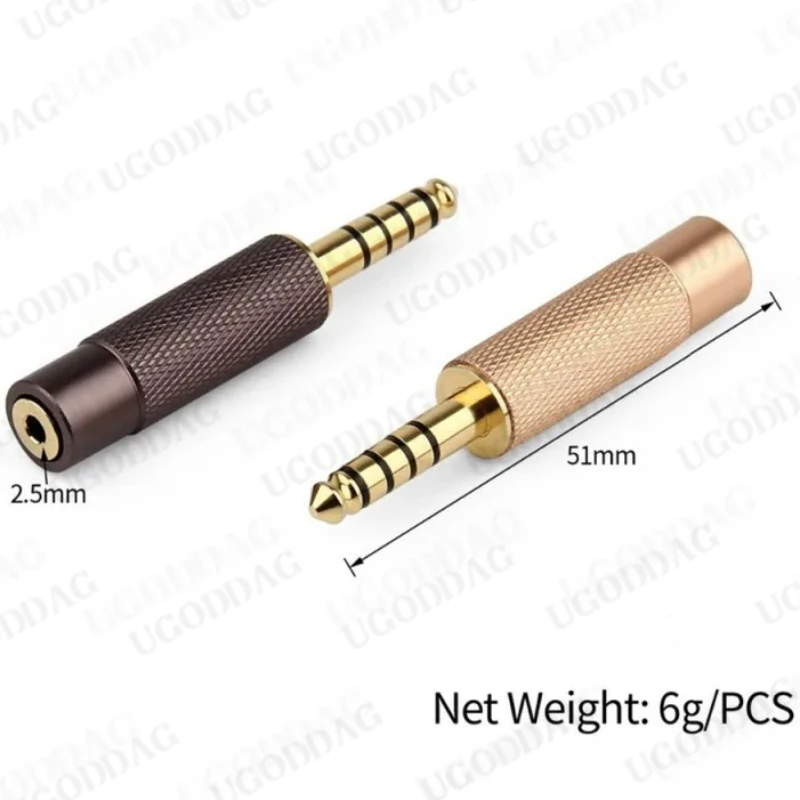 Audiophile AUX Jack 2.5 To 4.4mm Adapter Earphones Plug 4.4mm Male 2.5mm Female Headphone Wire Connectors 5 Pole Audio Converter