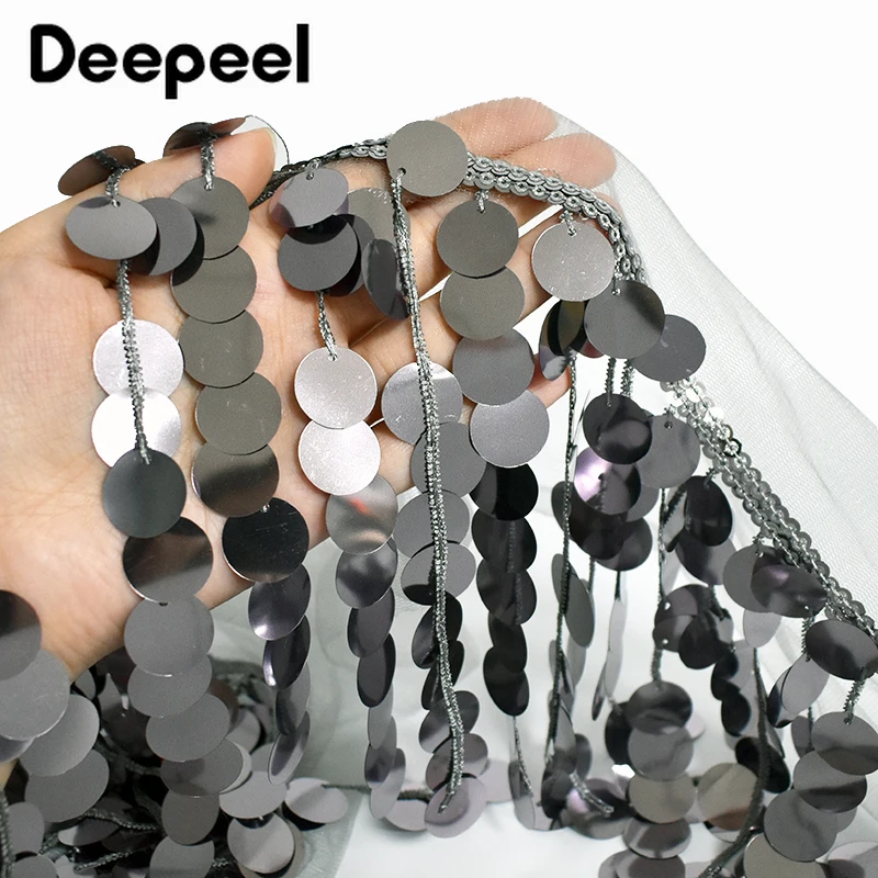 

5Yard 17cm Sequins Bead Fringe Tassels Latin Dress Collar Lace Trim Decorative Trimmings Laces Tassel Fringes Sewing Accessories