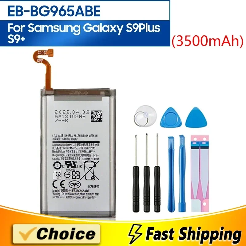 Replacement Phone Battery EB-BG965ABE For Samsung GALAXY S9 Plus G9650 S9+ G965F Rechargeable Battery 3500mAh