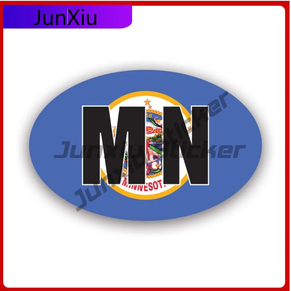 

Minnesota Flag Oval Sticker Waterproof Outdoor Funny Car Waterproof Vinyl Decal For Mobile Phones Decor Creative Decor Outdoor