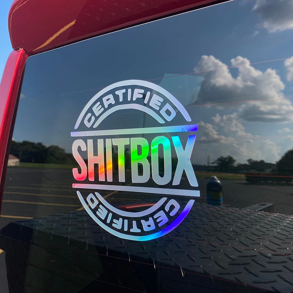 Certified Shitbox Car Vinyl Decal  Oil Slick Funny Car Window Sticker Drift Truck Decor Stickers Accessories