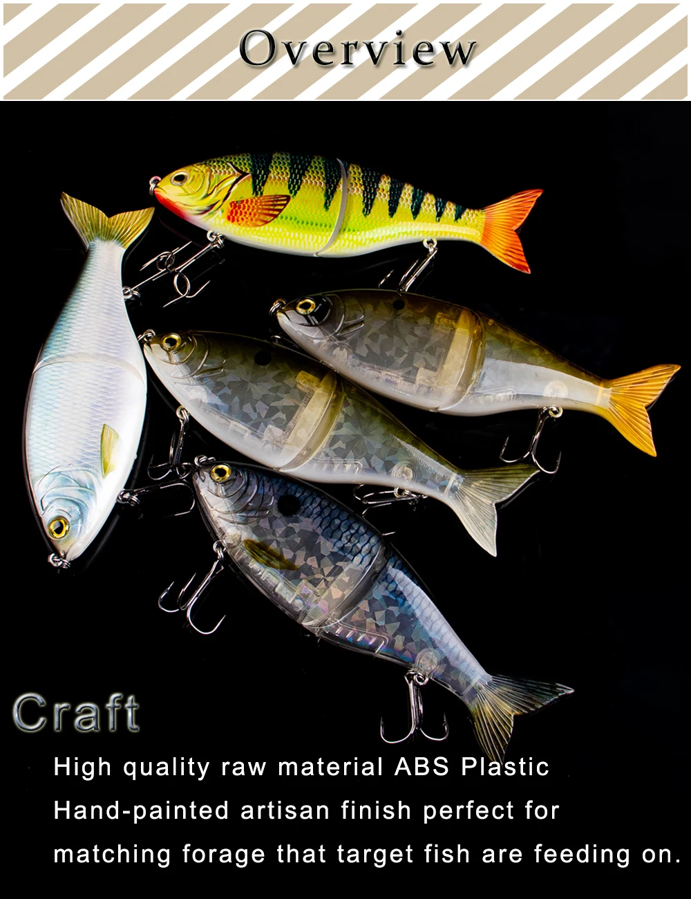 Magnisher Big Game Glide Shad Baits 17,8 cm 82 g langsam sinkende harte künstliche Angelköder GT Fishing Swimbaits Slide Lure Tackle – Detail 3