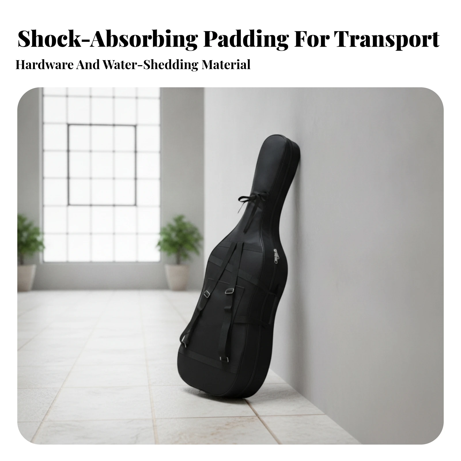 Cello Bag with Backpack Straps Long-Lasting Cello Bag with Exterior Pockets Lightweight Easy to Store for Cellists, Rehearsals