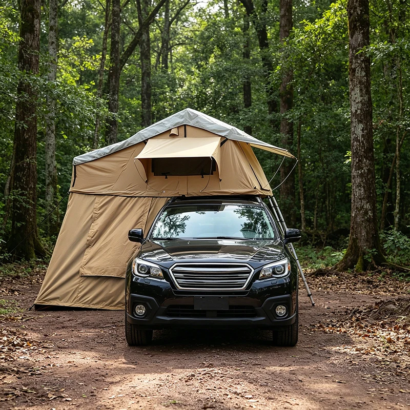 High Quality Four Season Double Layer Rooftop Tent With Sunroof Self Driving Outdoor Camping