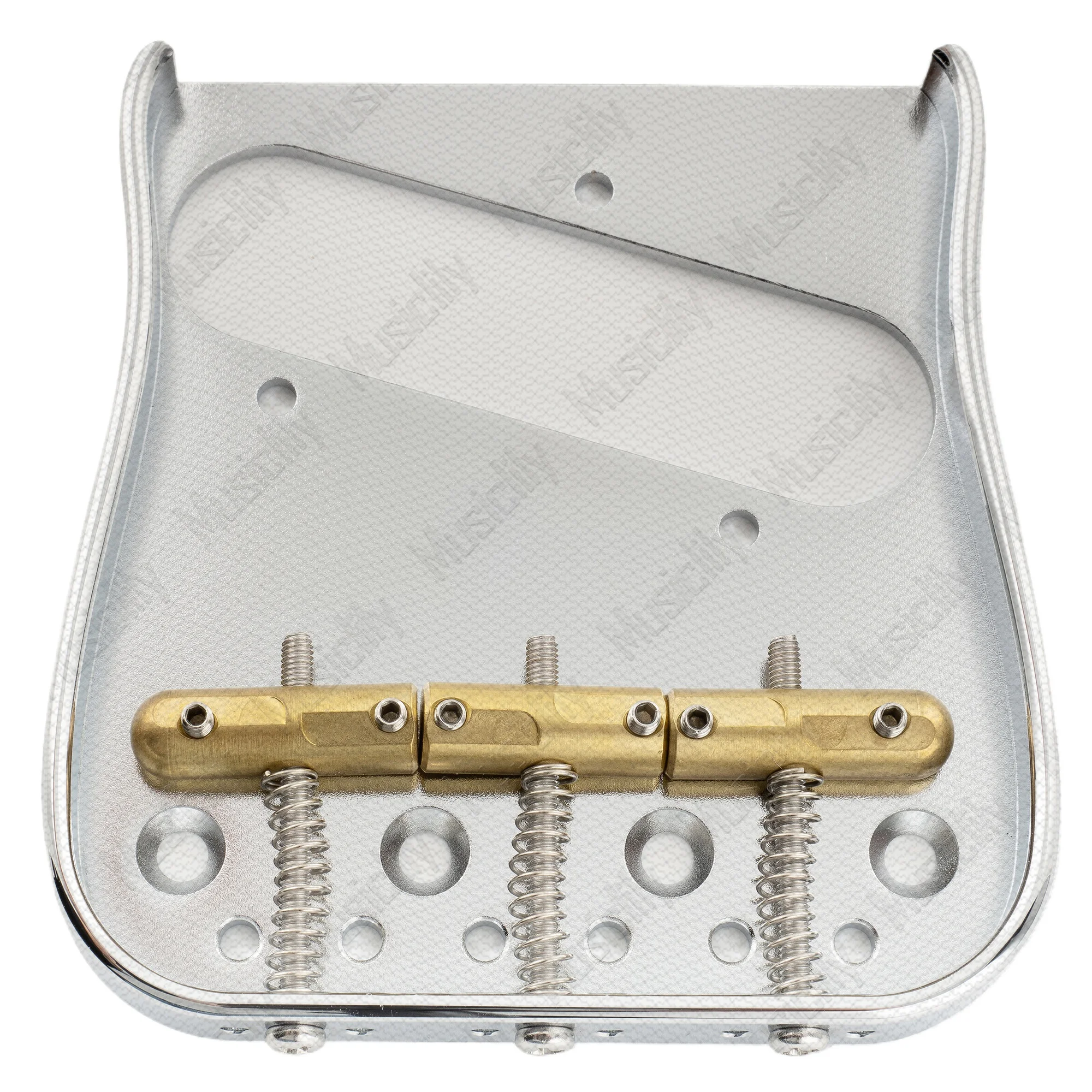 Electric Guitar - Tele Special-purpose Fixed Bridge for Tuning Pegs  3 String Saddles with Compensation Copper Bridge Base Plate