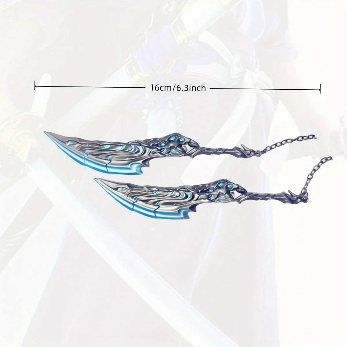 Valorant – épée Katana en métal flamme de 6.3 pouces, couteau Ninja, sabre Katana japonais, sabre de samouraï Original, accessoires de Cosplay, jouet accessoire