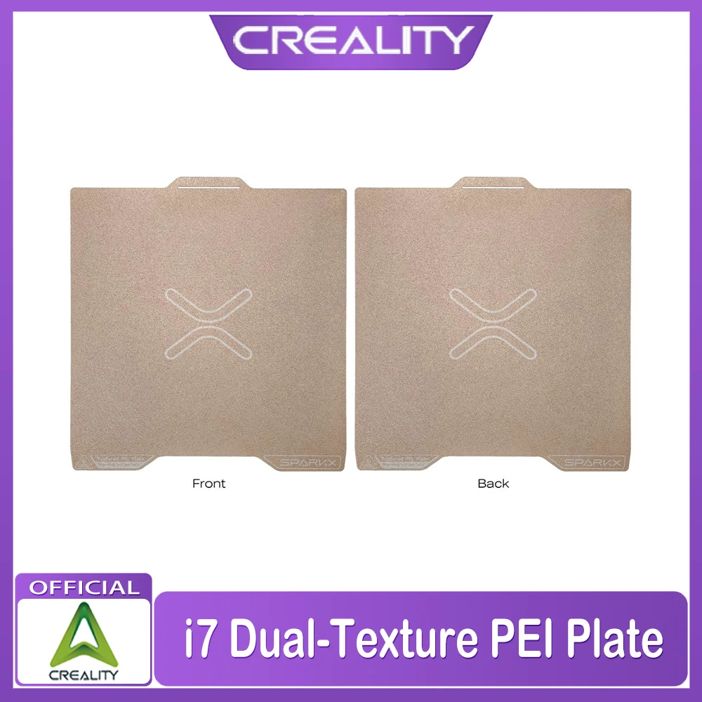 

Creality SPARKX i7 Double Sided PEI Textured Build Plate Dual PEI Sheet Heated Bed Platform Printing Board For Creality i7 3D Pr