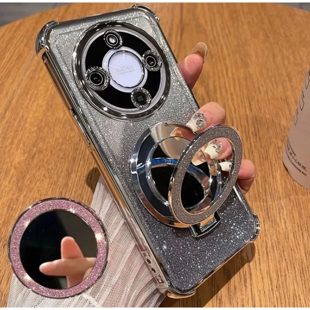 حافظة هاتف ملونة لامعة لهاتف Honor Magic8 8Pro 8Lite X9D X8 X7D A B C 400 وسادة هوائية ذكية بأربعة كونر غطاء ناعم مقاوم للصدمات #1