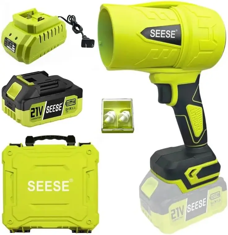 

Cordless Leaf Blower: 1000,000 RPM High Speed, Ergonomic Handle for Yard Leaves, Driveway Sand & Car Drying