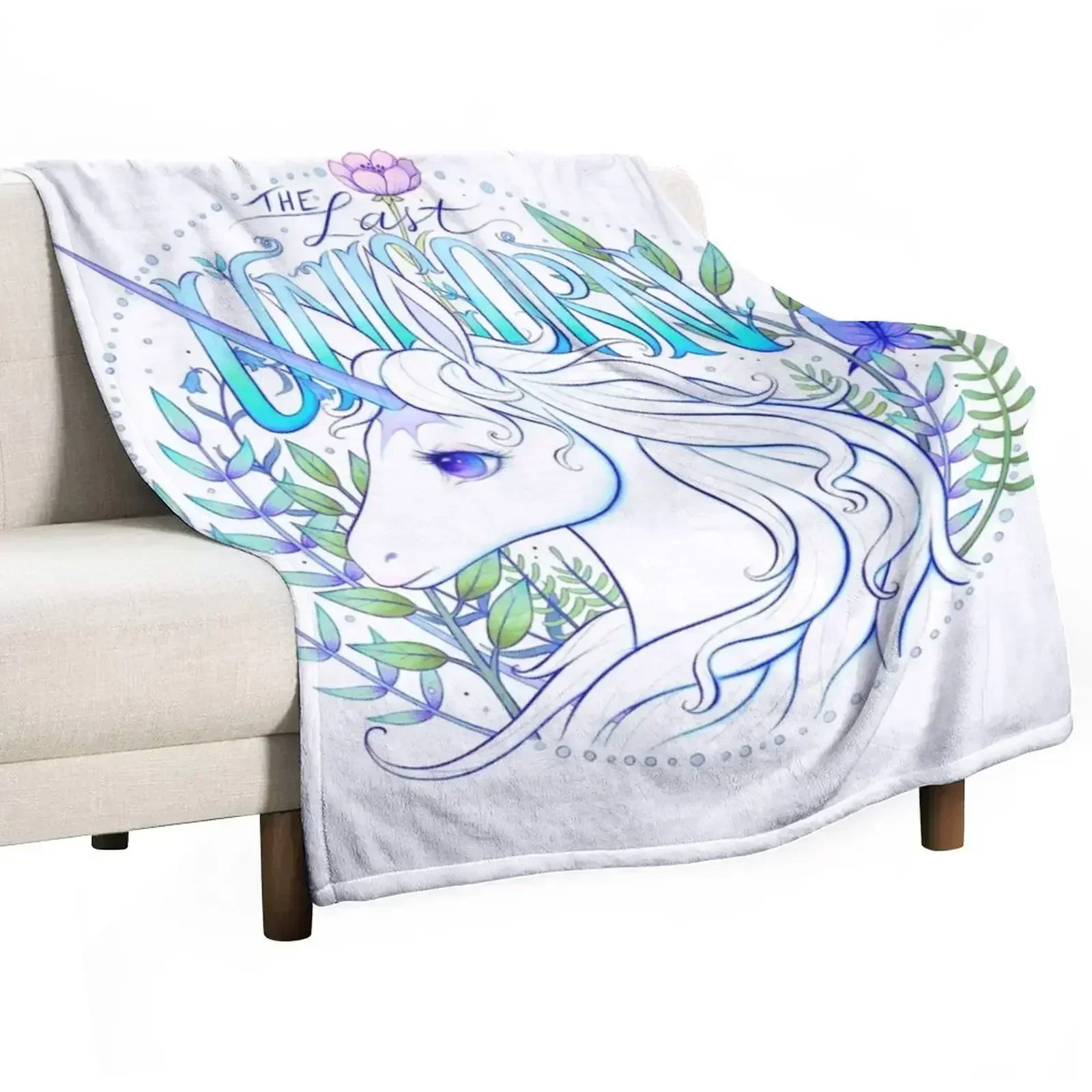 The Last Unicorn Throw Blanket Bed Decorative Throw Blankets
