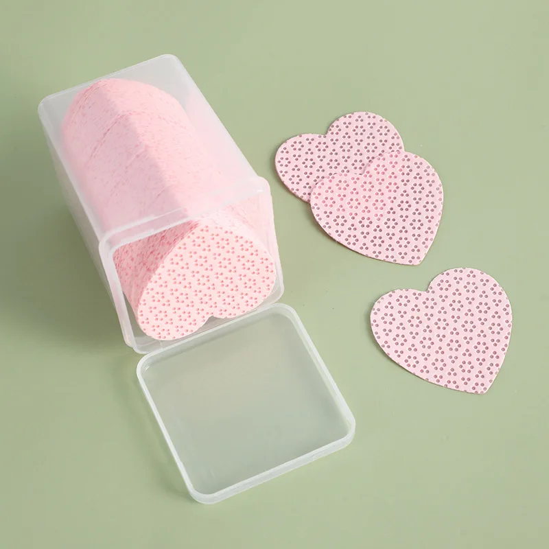 200/300PCS quadrato/a forma di cuore/a forma di fiore/abbaio di stoffa senza peli/vaso di fiori di pruno asciugamano per unghie, tampone per rimozione smalto eyela