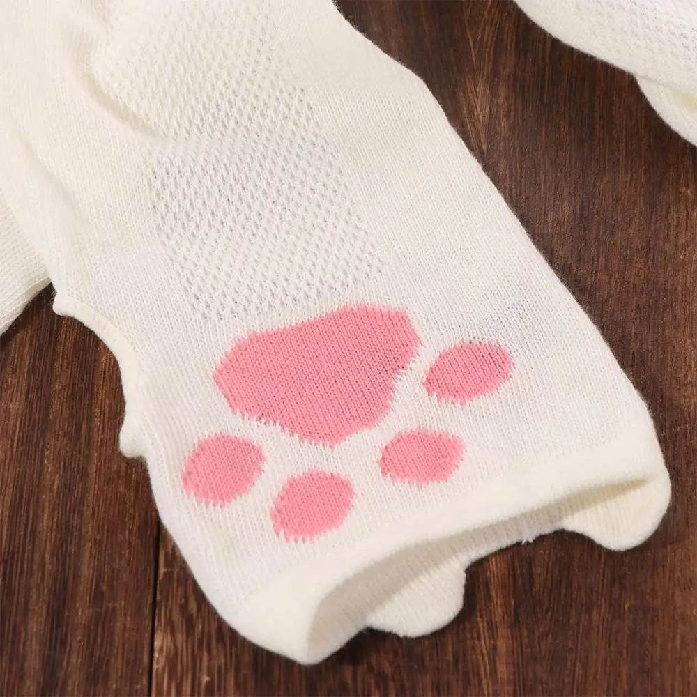 Simpatiche maniche per braccia con zampa di gattino senza dita Protezione UV Copri braccio con artiglio di gatto sottile Manicotto per gatti traspirante in cotone JK
