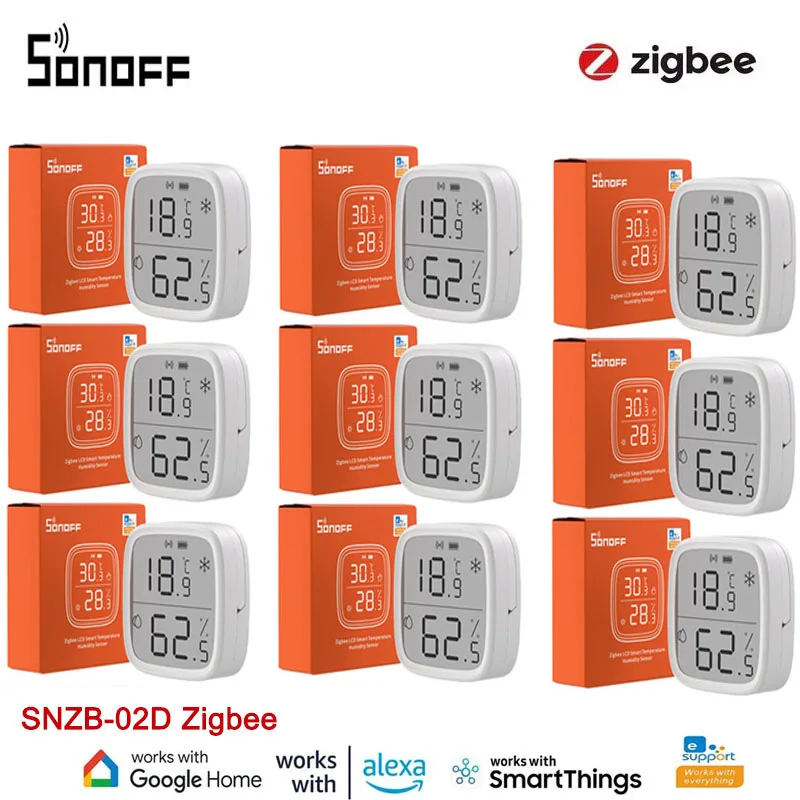 

Zigbee Temperature Humidity Sensor SONOFF SNZB 02D With LCD Screen For EWeLink SONOFF ZigBee Bridge Alexa Alice