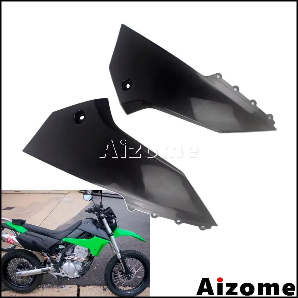 Motorcycle Dirt Bike Oil Tank Covers Front Side Panel Cowl Fairing For Kawasaki KLX250 D-Tracker X 2008-2019 KLX250S KLX250SF