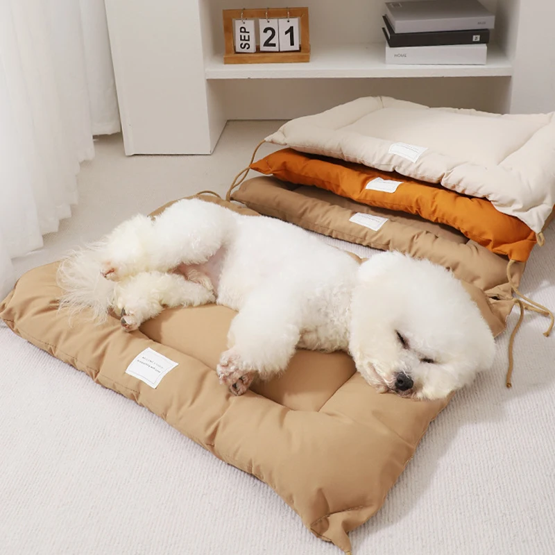 الشتاء أفخم سرير الحيوانات الأليفة INS الكورية نمط سميكة وسادة مريحة حصيرة للكلاب الصغيرة القطط مثل المالطية قابل للغسل قفص وسادة عش المنزل #2