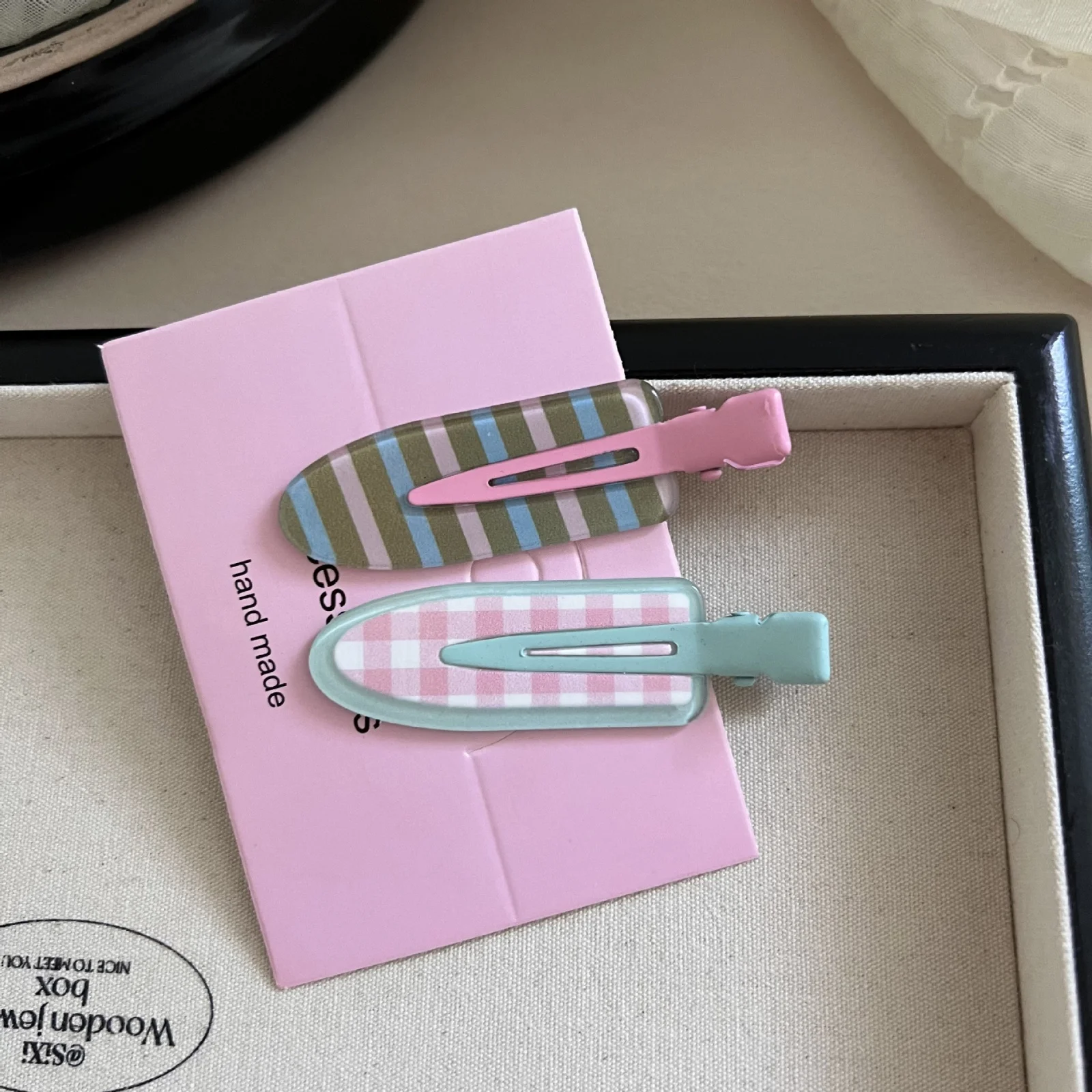 2/10 قطعة لون الحلوى الفاكهة الشعر بانج كليب الصيف دبوس الشعر لا تجعد الاكريليك باريت الشعر الجانب المشبك لفتاة إكسسوارات الشعر