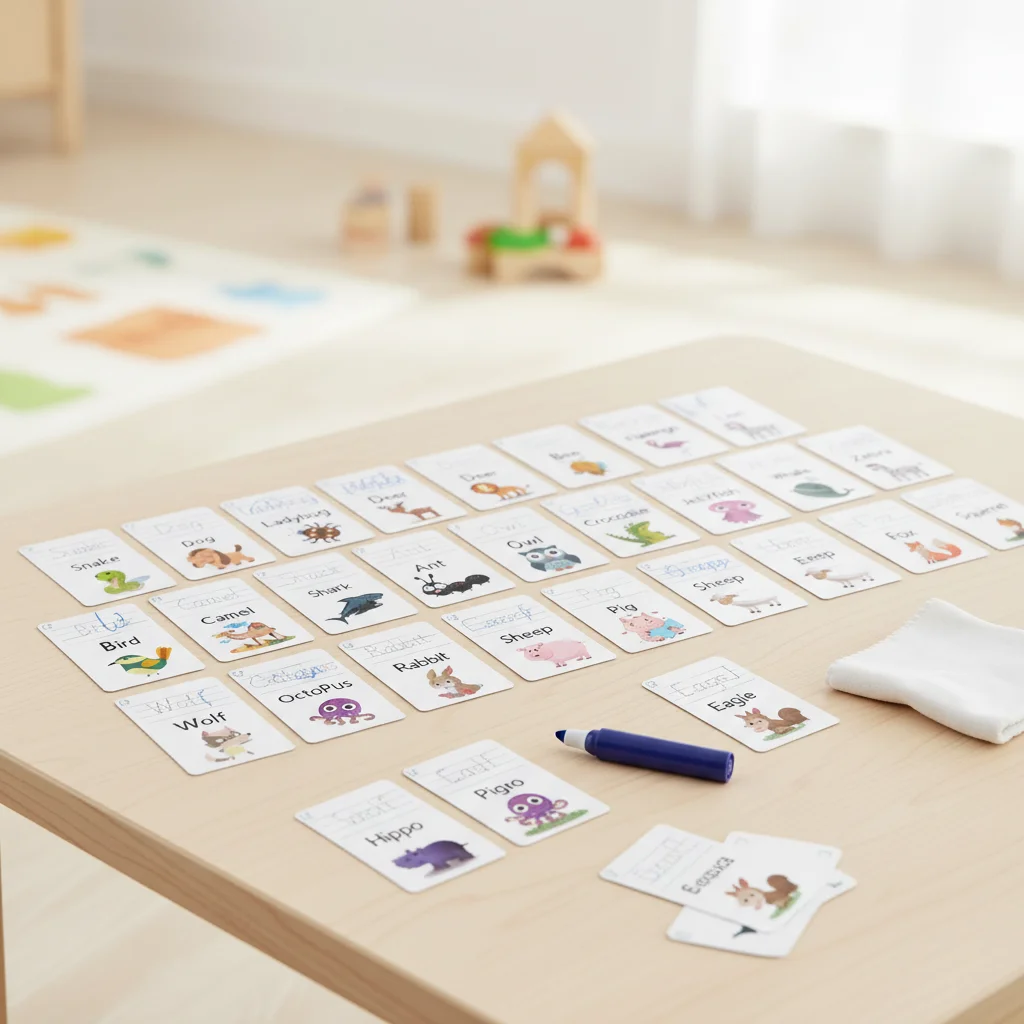 بطاقات كتابة التعرف على الحروف 26 قطعة بطاقات تعليمية جافة قابلة لإعادة الاستخدام للأطفال تعلم الحروف الأبجدية وممارسة مرحلة ما قبل المدرسة