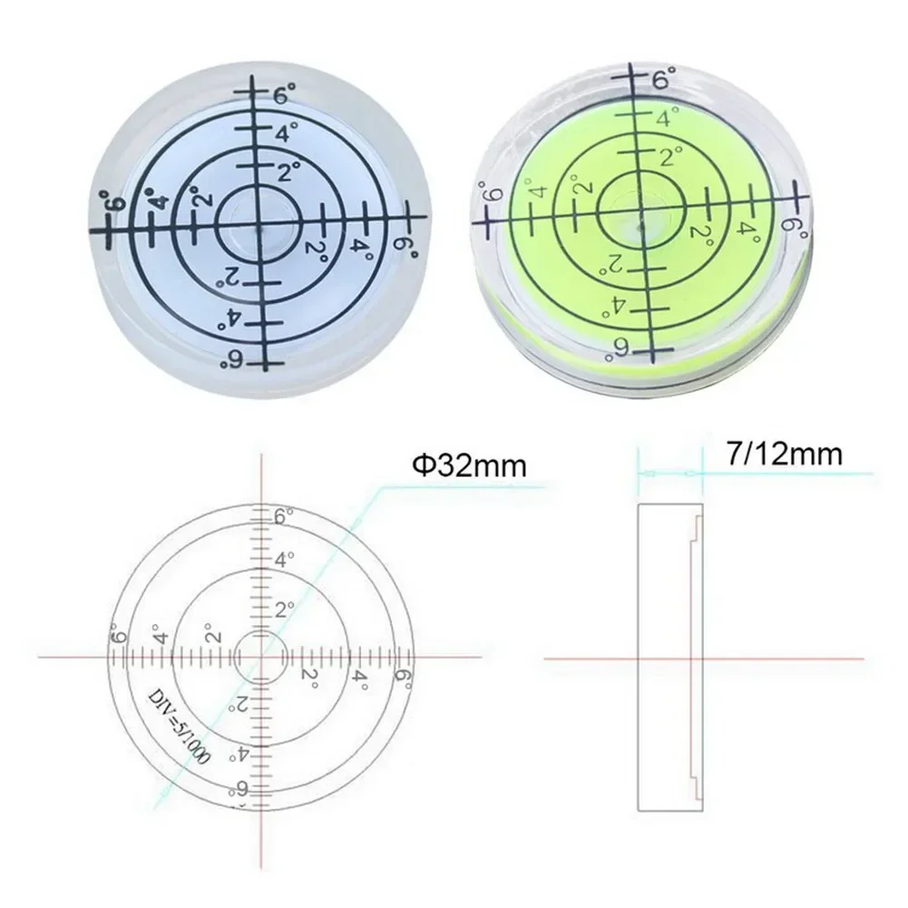 キャラバン、タイル測定器、ミニレベラー、ボート用水平レベル、32mm、1個