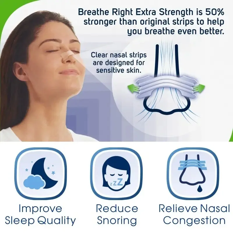 20pcs/50pcs Breathable Nasal Strips Sticker For Anti-snoring Breath Stickers Reduce Snore Aid Relieve Nasal Congestion & Better