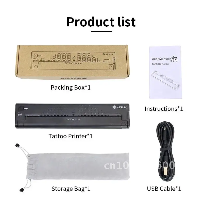 Tattoo Stencils เครื่องพิมพ์แม่แบบเครื่องพิมพ์ Mini Hot เครื่องถ่ายเอกสาร Tattoo แบบพกพา Transfer Tattoo อุปกรณ์เครื่องวาดชุดแม่แบบ