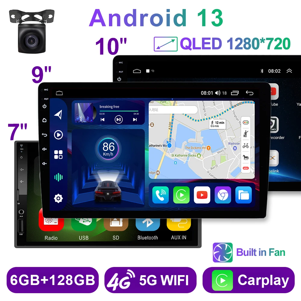 Fuluku Caixi Carplay Android " Android 2 Din for Nissan Toyota Kia VW Suzuk