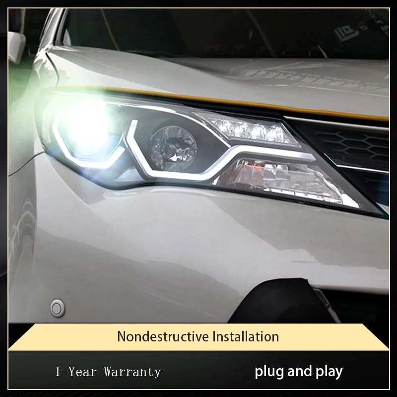 أضواء السيارة لتويوتا RAV4 2013-2015 العلوي العارض عدسة الجبهة Lampb مصباح إشارة رئيس ضوء أداة الملحقات