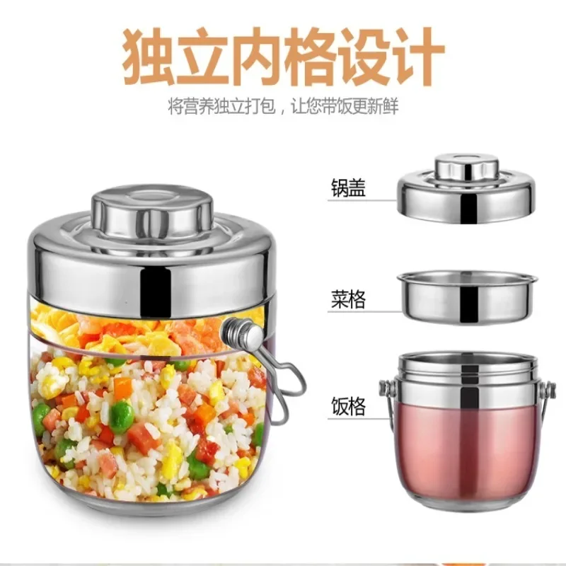 New 1.2L Stainless Steel Food Thermos 12-24 Hours Vacuum Lunch Box Thermo Container Soup Jar Insulated Thermoses