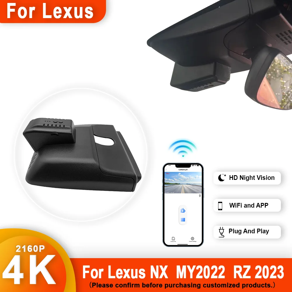 

2K 4K Car DVR 24H Parking Monitoring Dash cam Video recorder For Lexus NX400h 2022 RZ 2023