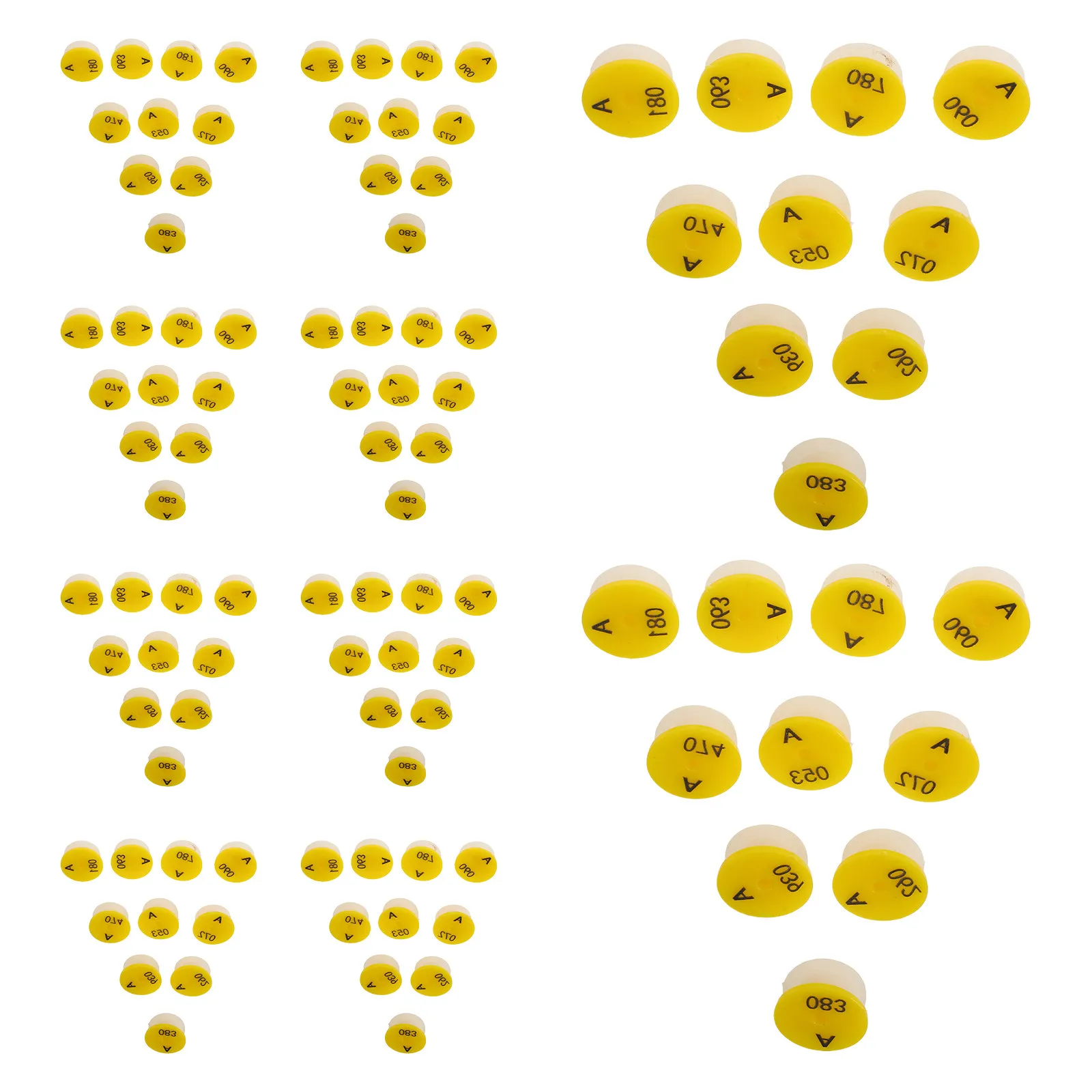 100Pcs Animal Ear Tags Lightweight Waterproof Identification Tag Numbered 1-100 for Rabbits Goats Sheep Cattle Pets Farm Use