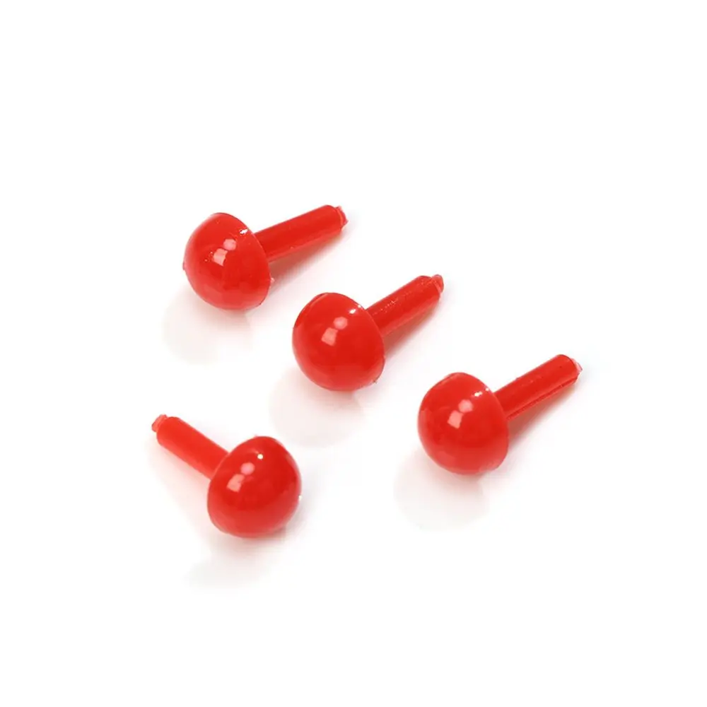 テディ犬用ミニプラスチック丸鼻,ぬいぐるみ,日曜大工人形の目,黒,赤,3mm, 4mm, 5mm, 6mm, 100個