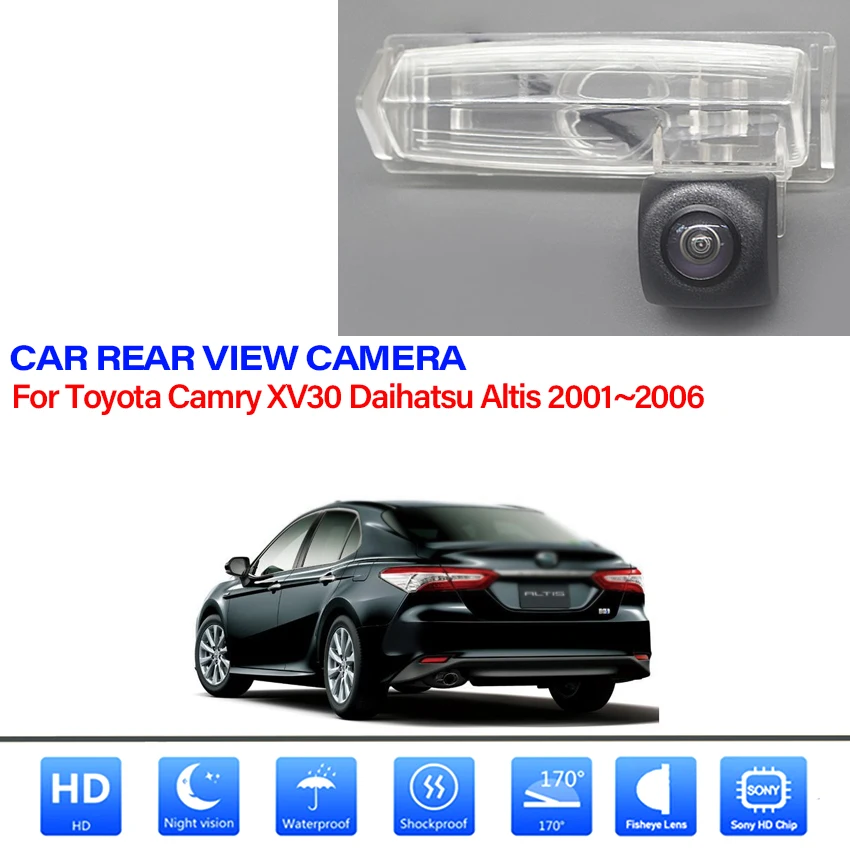 

Резервная камера заднего вида HD ночного видения для Toyota Camry XV30, Daihatsu, Altis 2001, 2002, 2003, 2004, 2005, 2006, CCD, камера заднего вида