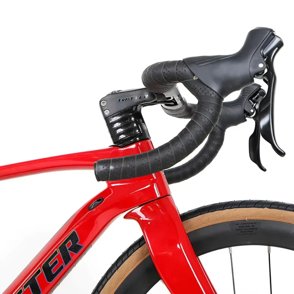 TWITTER nwe Freedom 24 inch children's carbon fiber road bike, with oil disc full axle 12 * 142mm student bike, height 140-160mm