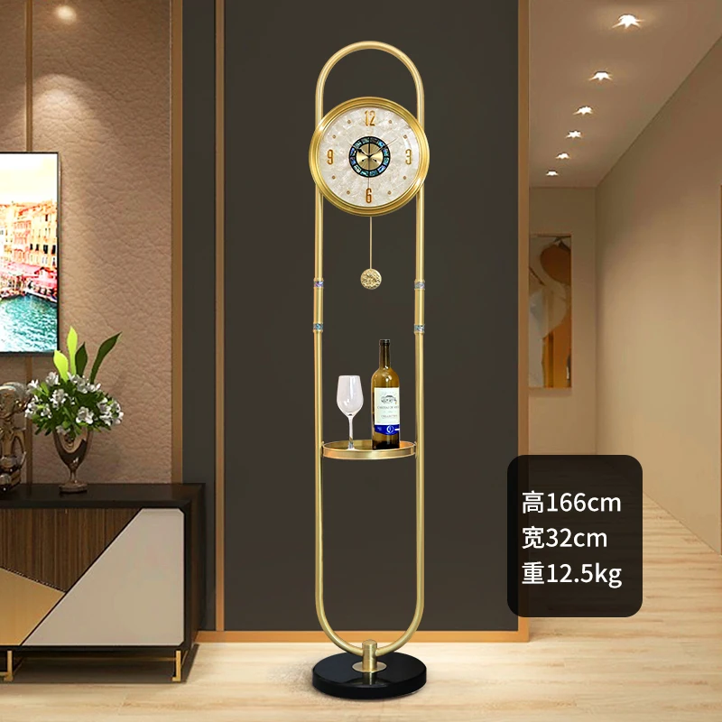 High-end living room floor clock high-end new pendulum ornament vertical high-end clock large clock