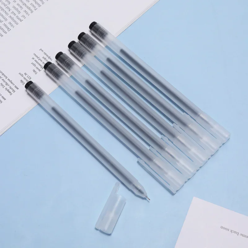 10Pcs/lot Gel Pen 0.5mm Colour Ink Marker Pens Writing Stationery Japanese MUJIs Pen Style School Office Supplies Gift