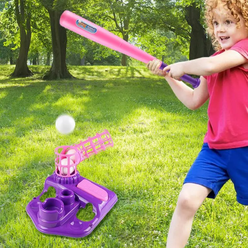 Lanceur de Baseball Multifonctionnel pour Jeune, Ensemble de dehors d'Entraînement dans le Jardin, Machine d'Entraînement pour Enfant