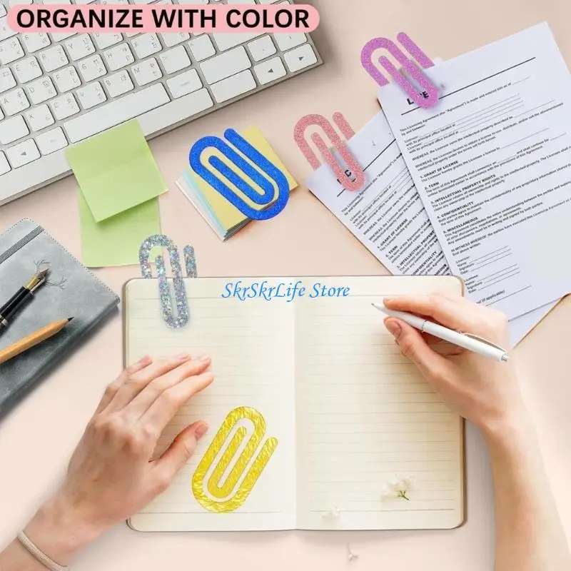 E65E Creative Book Clip Light Weight Label Planner Bookmarks Book Clamp Paperclip For Notebooks Study Books Magazines