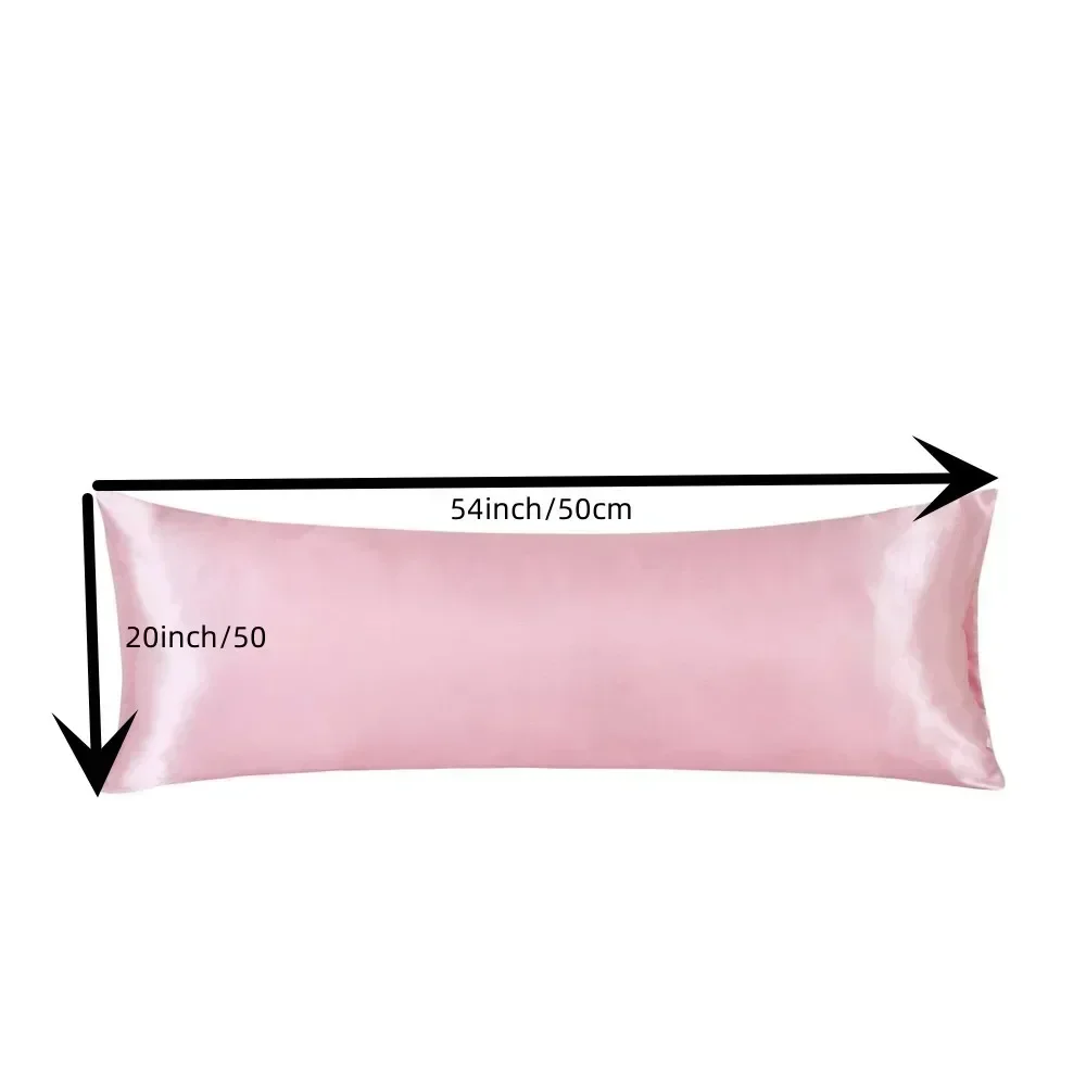 1pc Luxurious Satin Pillowcase for Hair and Skin Care Soft, Silky, Long Body Pillow Cover for Bedroom,Hotel, and Home Decor