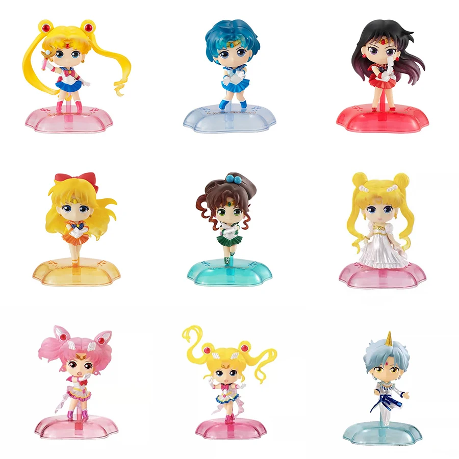 

Bandai Genuine Sailor Moon Eternal Twinkle Statue 03 Tsukino Usagi Chibiusa Helios Ami Mizuno Rei Hino Q Version Gashapon Toys